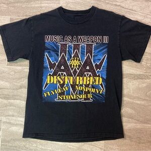 2006 Disturbed Band Concert Tour Graphic T-Shirt Double Sided